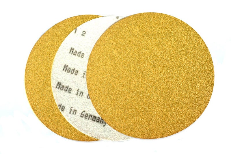 STARCKE Premium 8 Inch No Hole Hook and Loop Grip Sanding Discs - Gold Aluminum Oxide - for Wood, Auto Body, Paint, Primer, Metal, and Plastics (25 Pack, 80 Grit) - Image 3